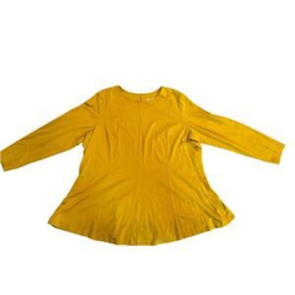 D&Co Mustard Yellow Tunic Length Top Size Plus 2X